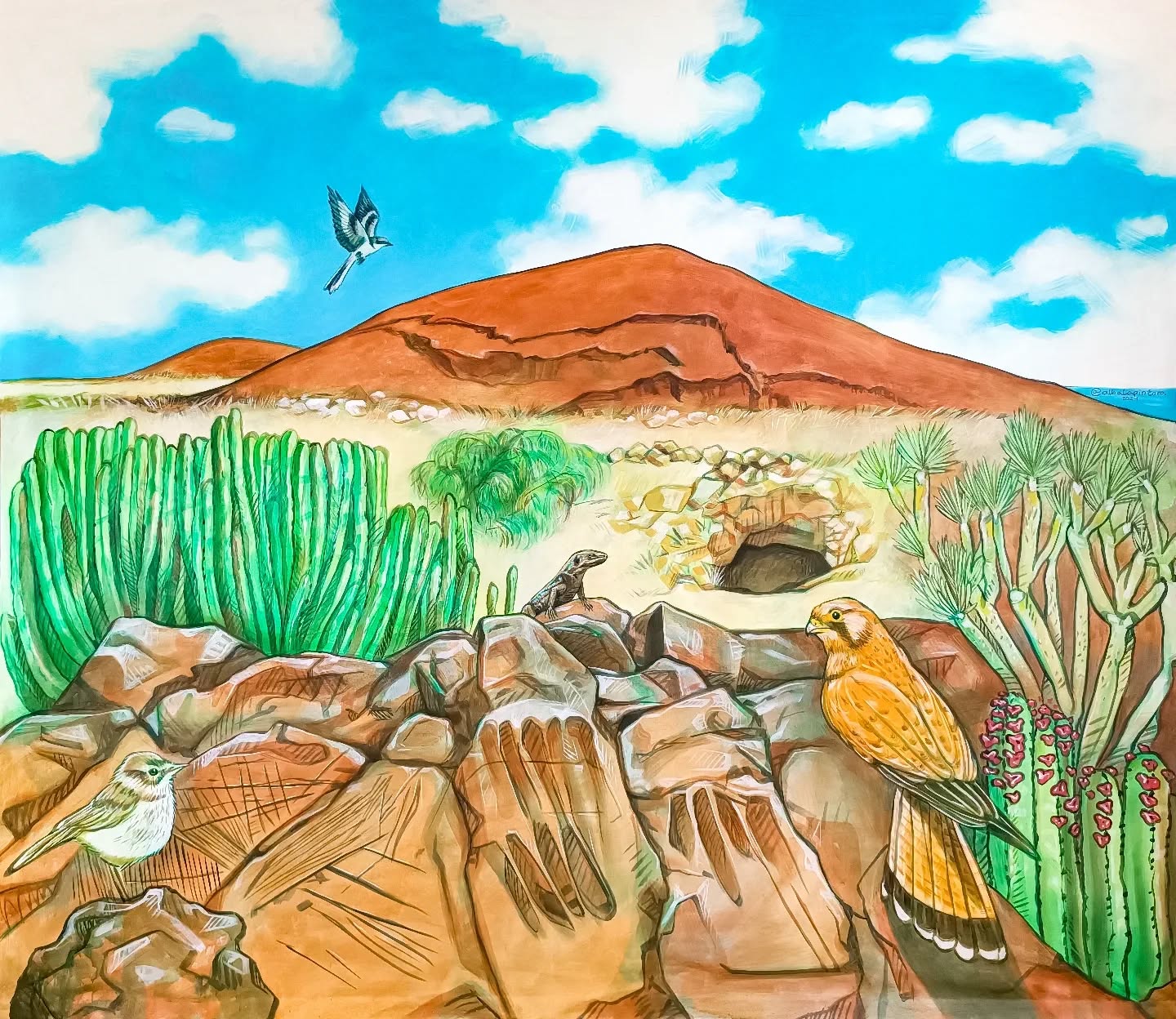 Lienzo mural CEIP Isaac de Vega