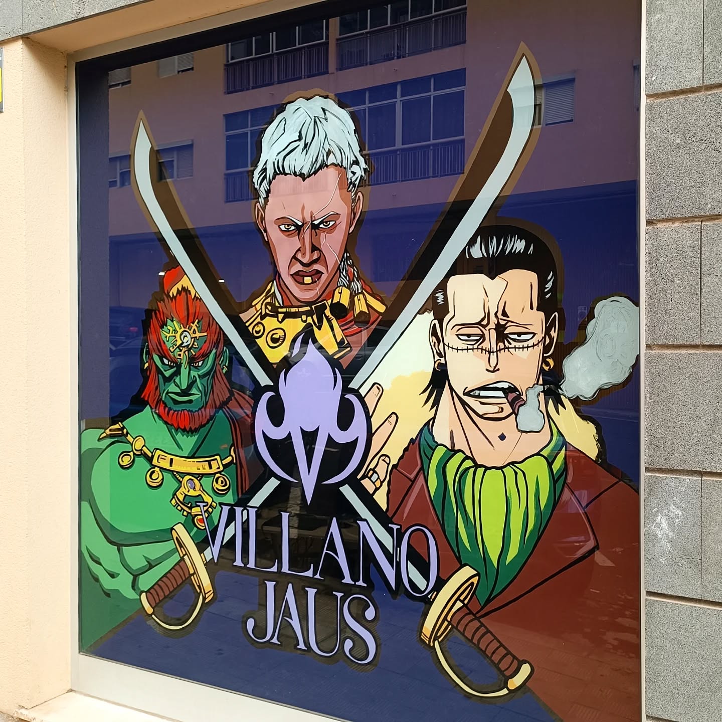 Mural sobre cristal Villano Jaus